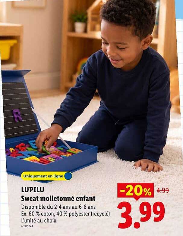 LUPILU Sweat molletonné enfant