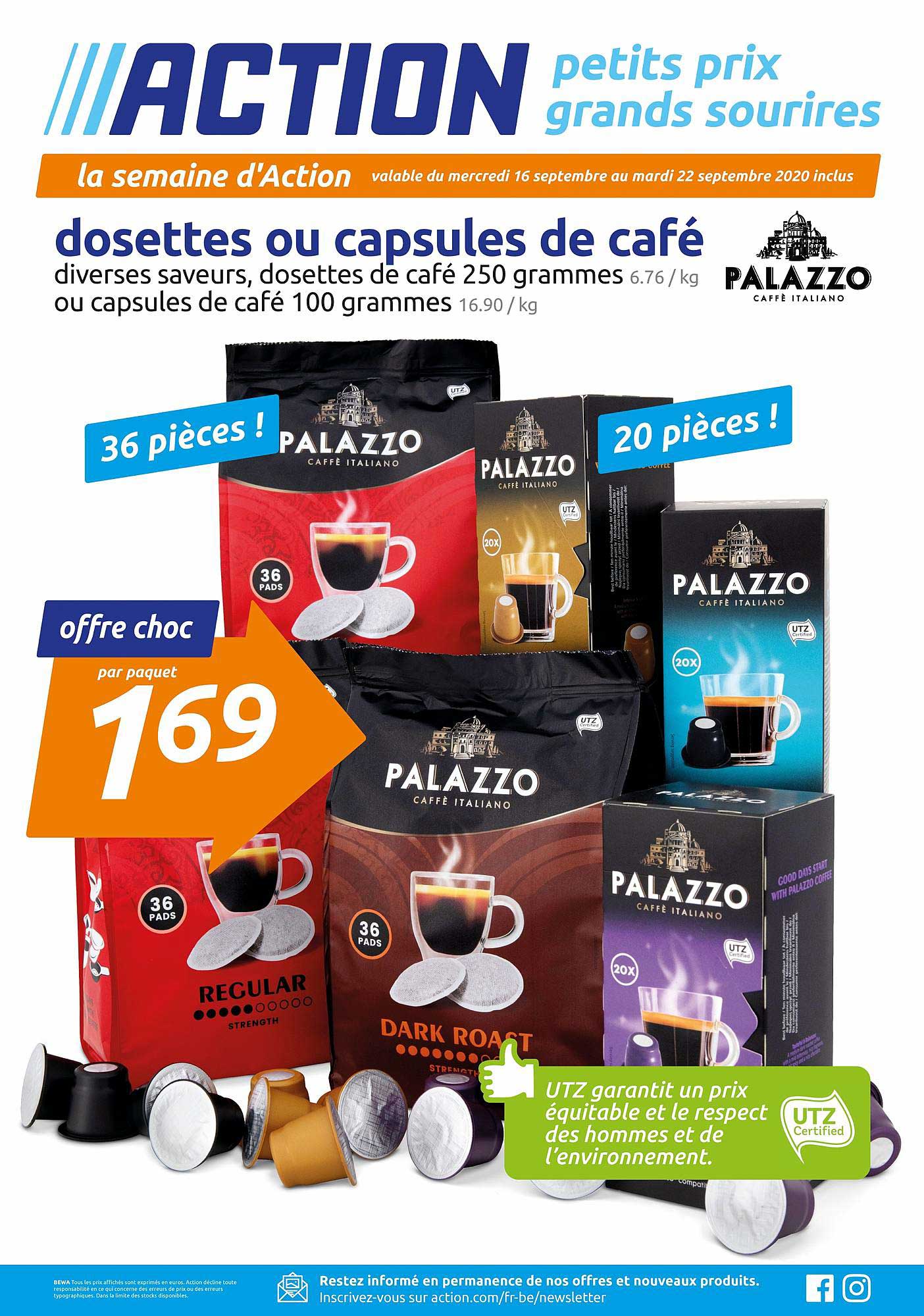 dosettes ou capsules de café palazzo caffe italiano