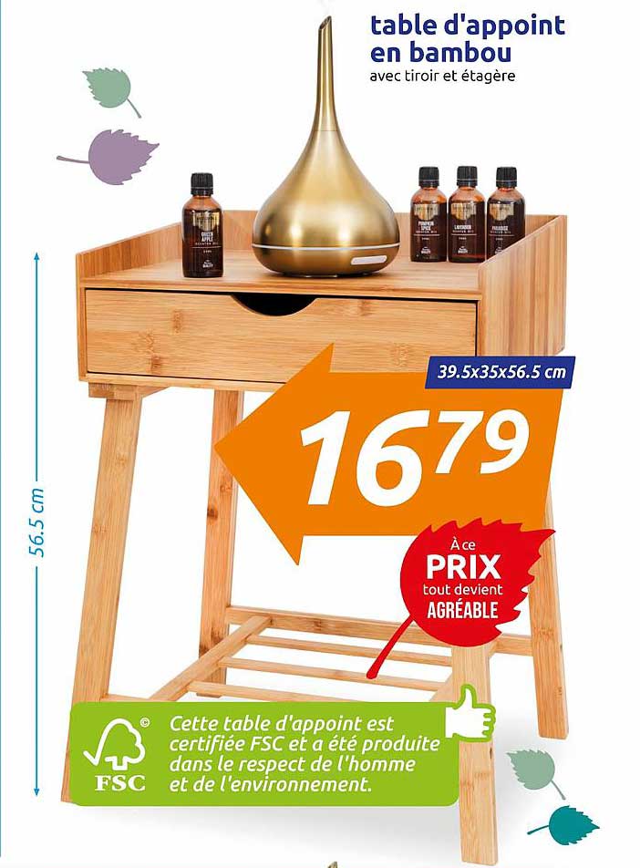 Table D'appoint En Bambou