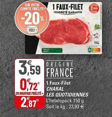 1 faux-filet charal les quotidiennes