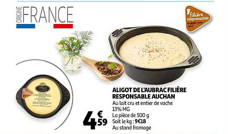 Aligot L'aubrac Filière Responsable Auchan