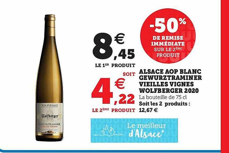 alsace aop blanc gewurztraminer vieilles vignes wolfberger 2020