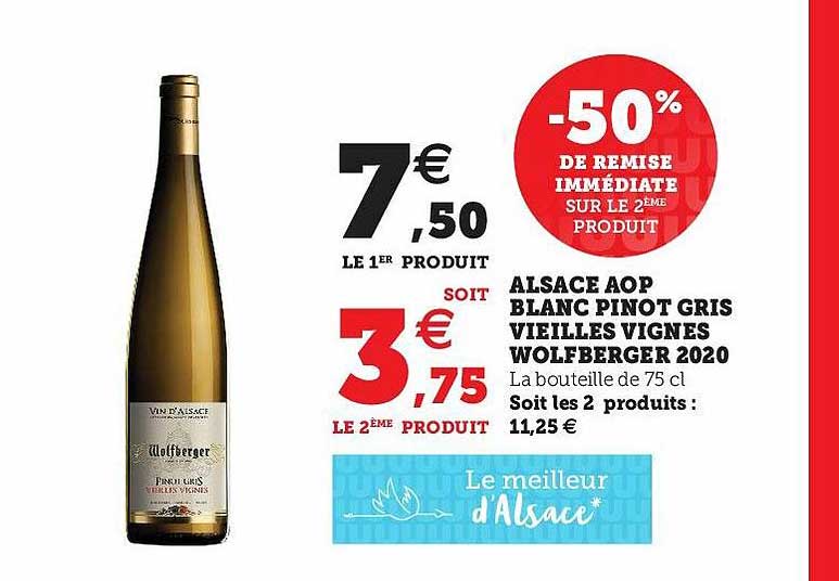 alsace aop blanc pinot gris vieilles vignes wolfberger 2020