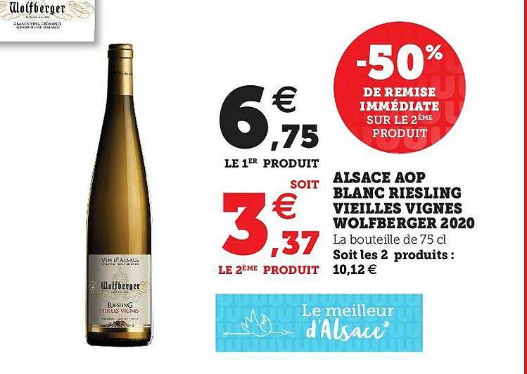 alsace aop blanc riesling vieilles vignes wolfberger 2020