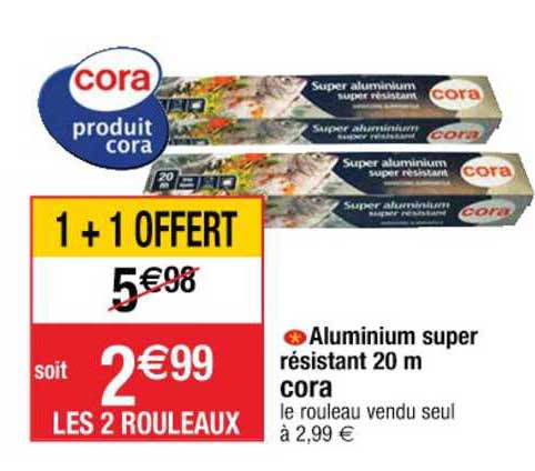 Aluminium Super Résistant 20 M Cora