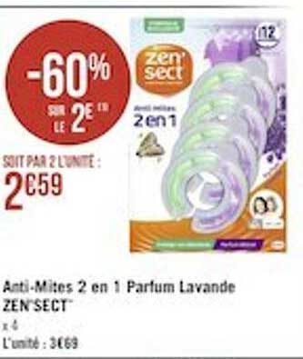 anti-mites 2 en 1 parfum lavande zen'sect