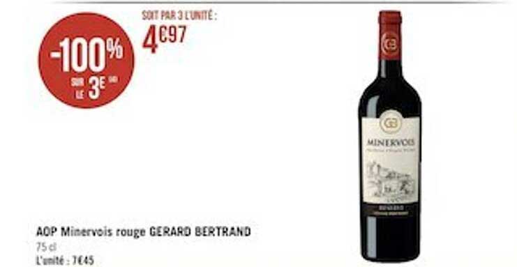 aop minervois rouge gerard bertrand