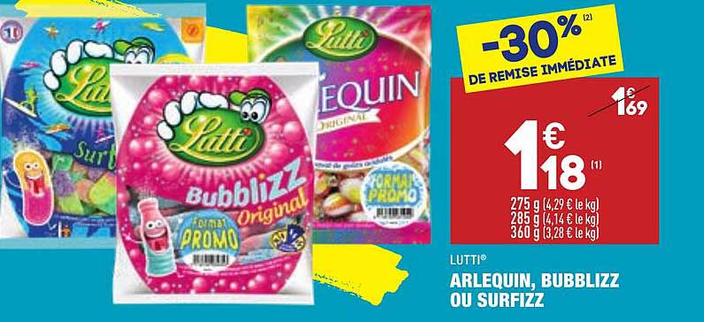 arlequin, bubblizz ou surfizz lutti
