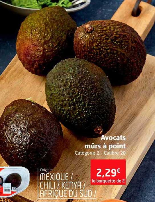 avocats mûrs à point