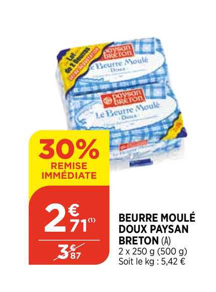 beurre moulé doux paysan breton
