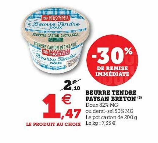 Beurre Tendre Paysan Breton
