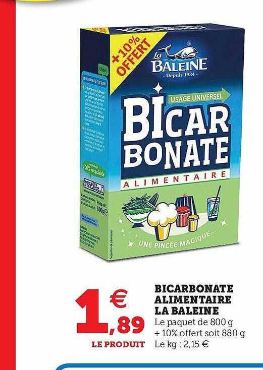 Bicarbonate Alimentaire La Baleine