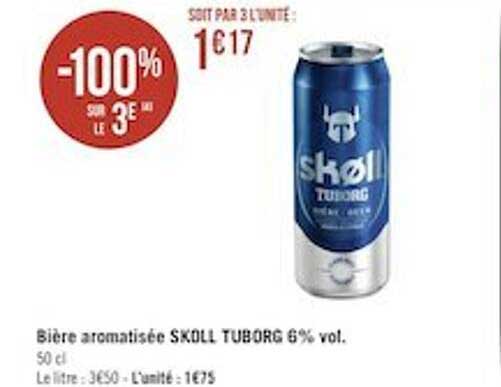bière atomatisée skoll tuborg 6% vol.