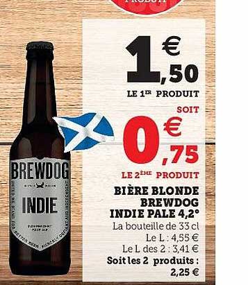 bière blonde brewdog indie pale 4.2°