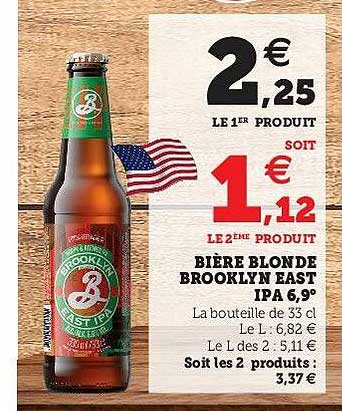 bière blonde brooklyn east ipa 6.9°