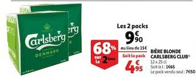 Bière Blonde Carlsberg Club
