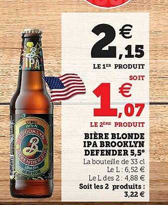 bière blonde ipa brooklyn defender 5.5°