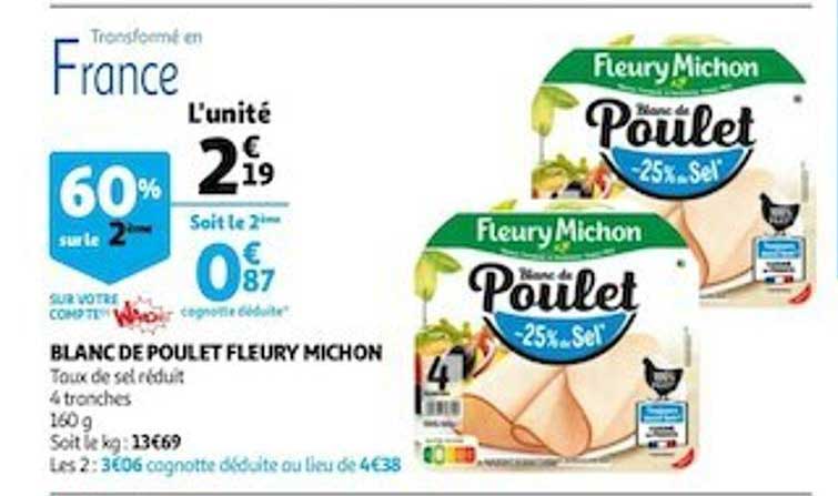 blanc de poulet fleury michon