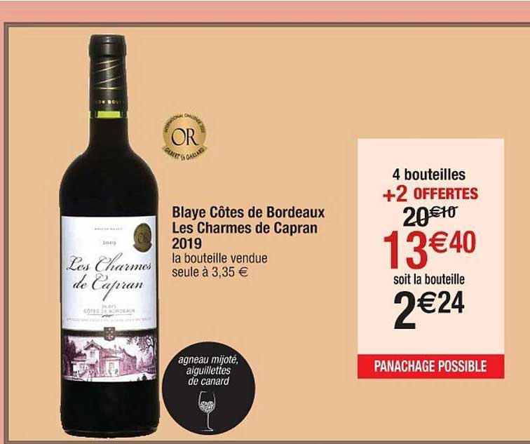 blaye côtes de bordeaux les charmes de capran 2019
