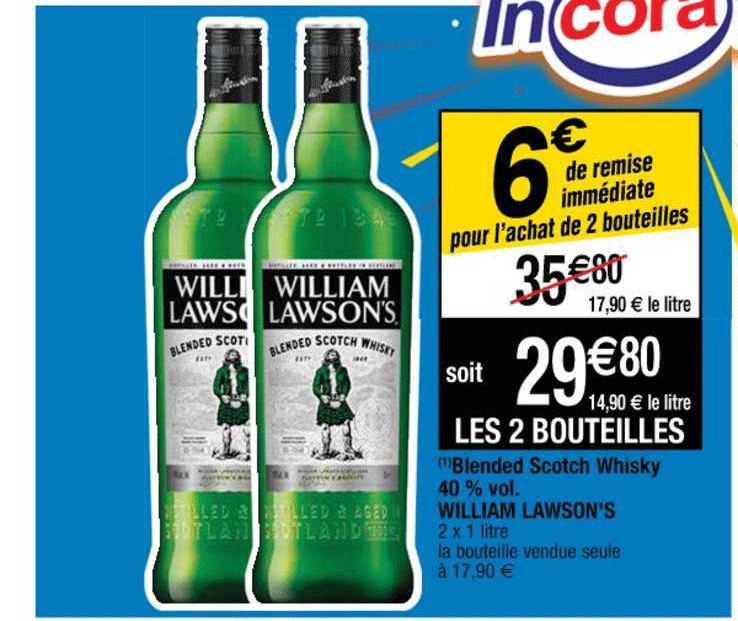 blended scotch whisky 40% vol. william lawson's