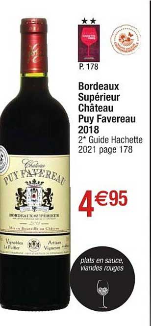 bordeaux supérieur château puy favereau 2018