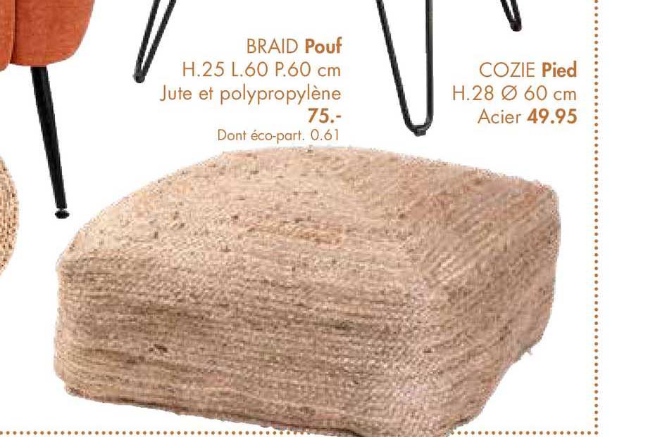 Braid Pouf Cozie Pied