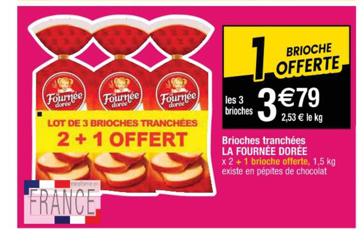 brioche tranchées la fournée dorée