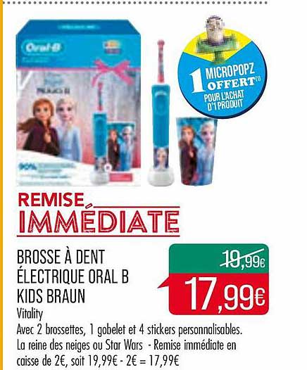 brosse à dent électrique oral b kids braun