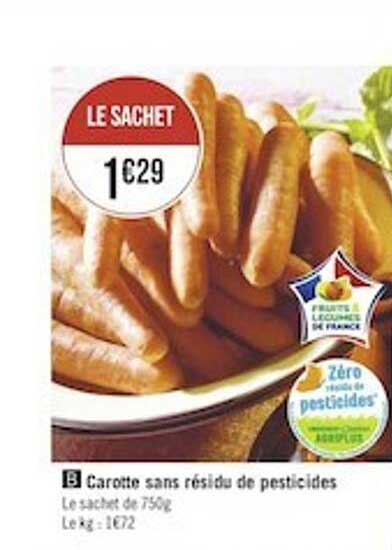 carotte sans résidu de pesticides