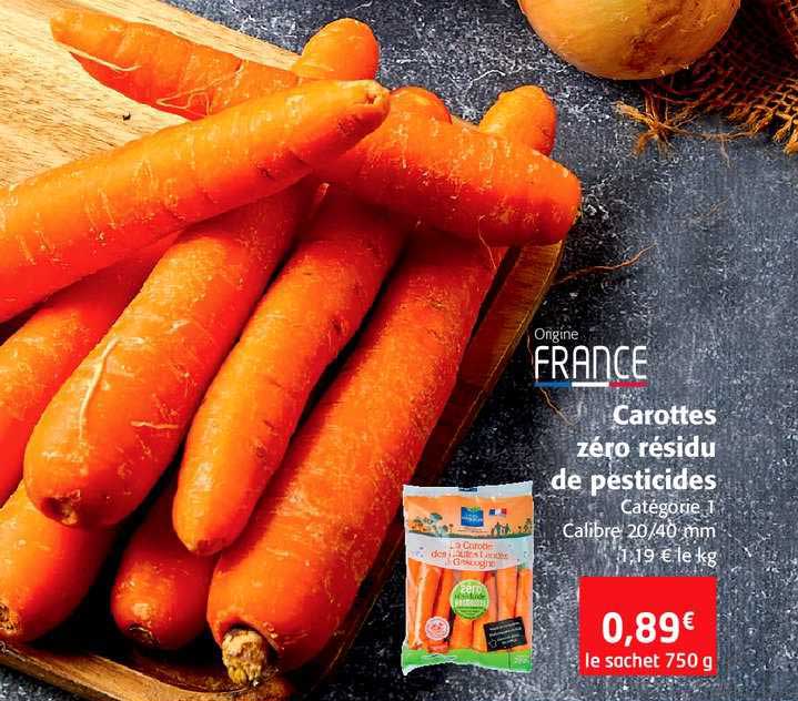 carottes zéro résidu de peticides