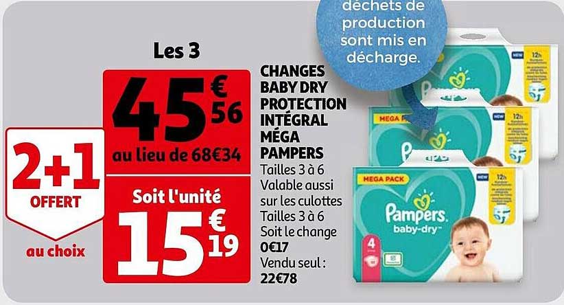 Changes Baby Dry Protection Intégral Méga Pampers