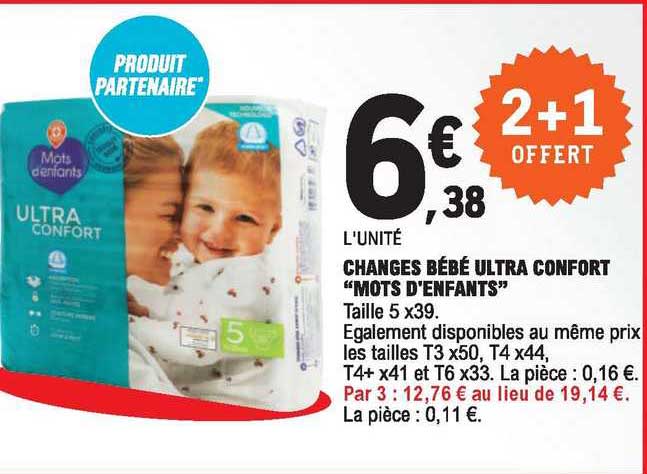 changes bébé ultra confort "mots d'enfants"