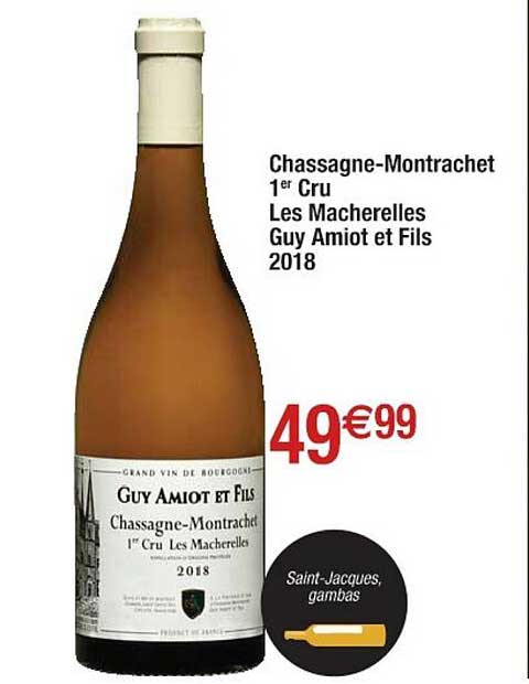 chassagne-montrachet 1er cru les macherelles guy amiot et fils 2018