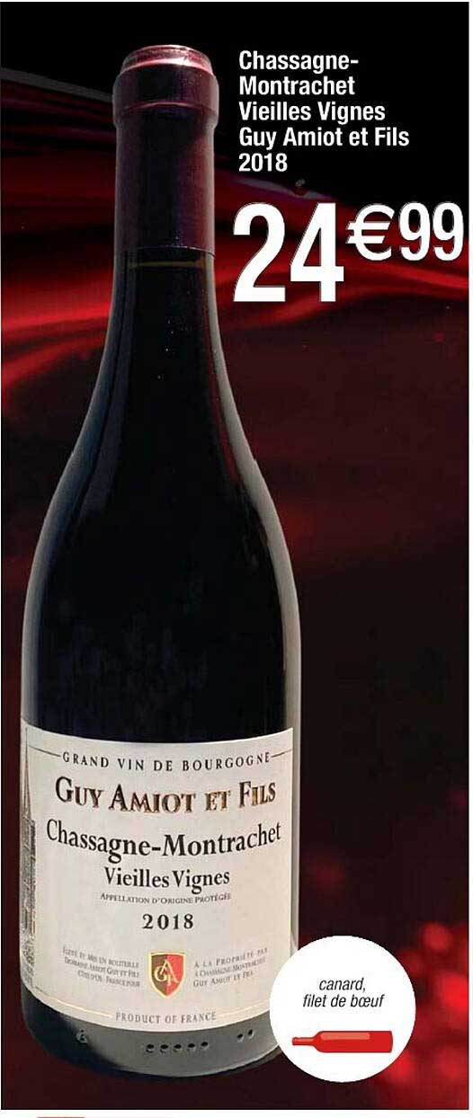 chassagne-montrachet vieilles vignes guy amiot et fils 2018