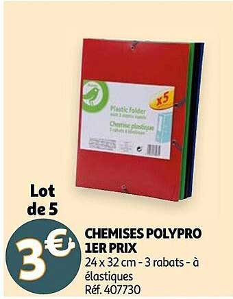 chemises polypro 1er prix