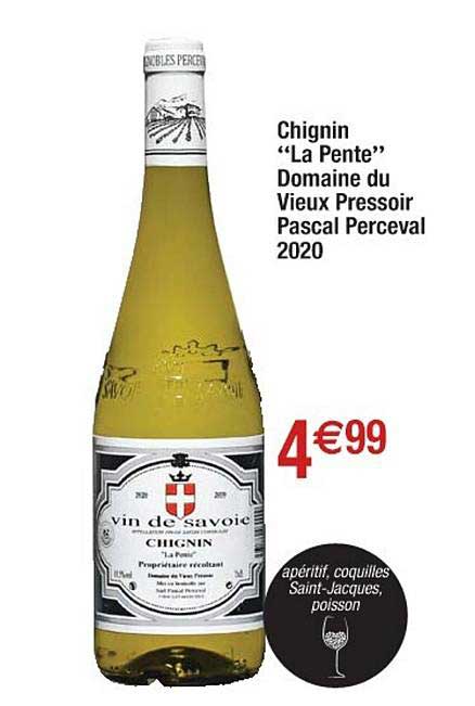 chignin "la pente" domaine du vieux pressoir pascal perceval 2020