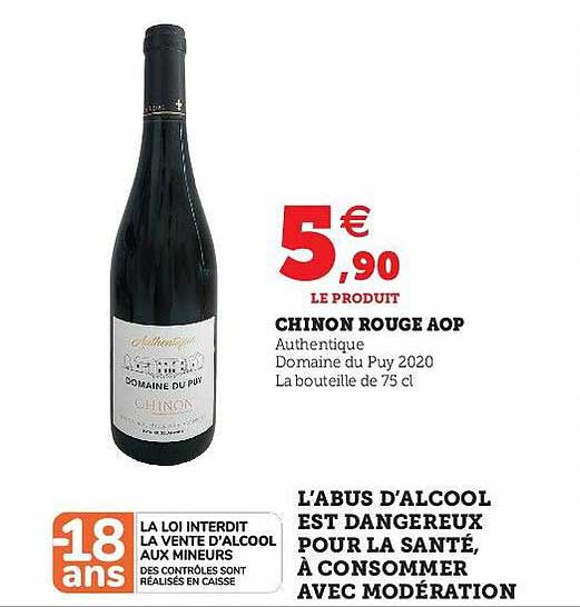 chinon rouge aop authentique domaine du puy 2020