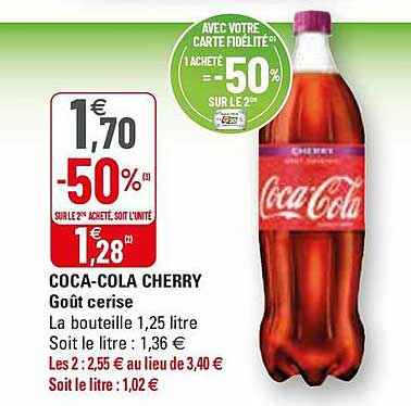 coca-cola cherry goût cerise