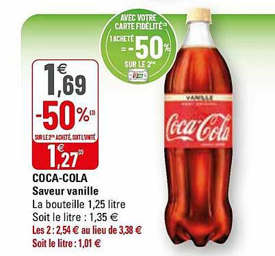 coca-cola saveur vanille