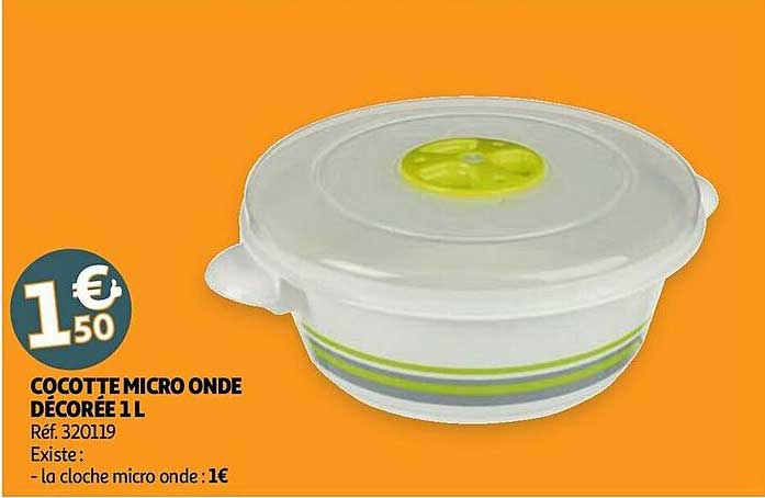 cocotte micro onde décorée 1 l