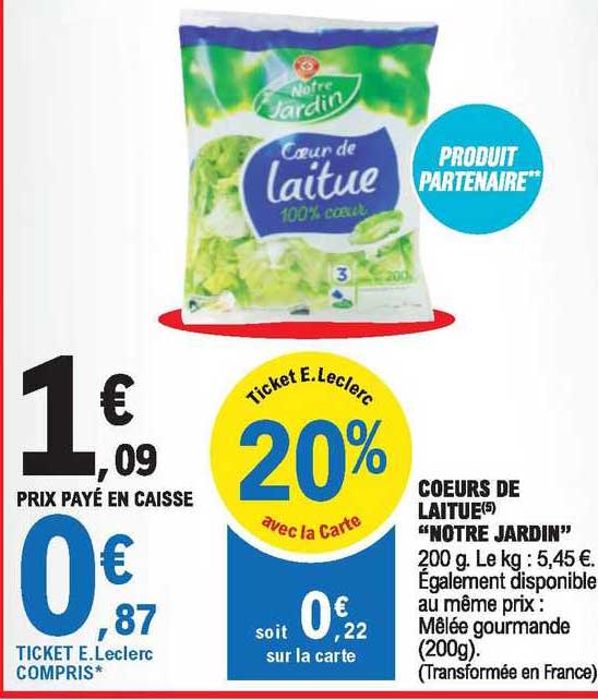 coeurs de laitue "notre jardin"