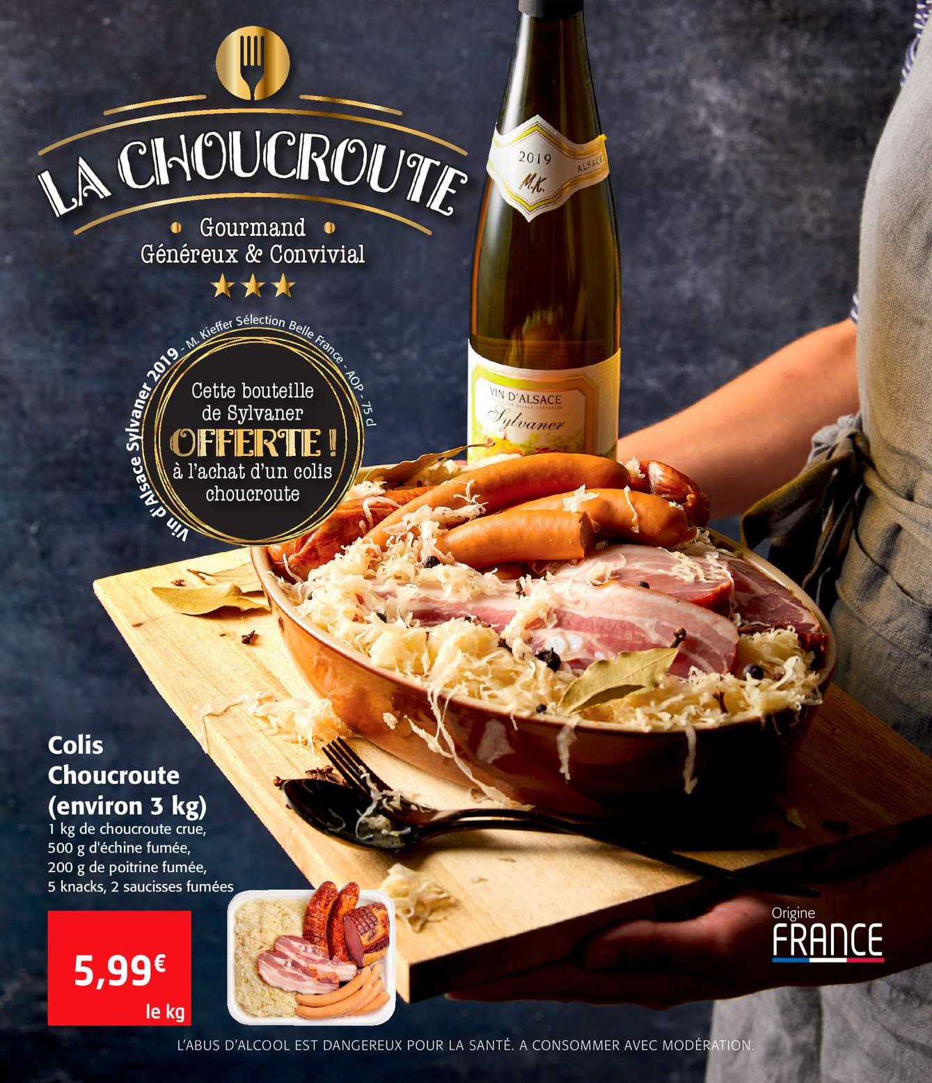 colis choucroute environ 3 kg