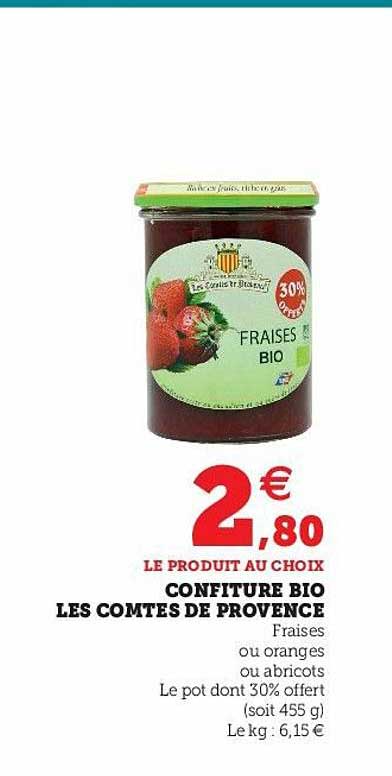 confiture bio les comtes de provence