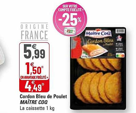 Cordon Bleu De Poulet Maître Coq