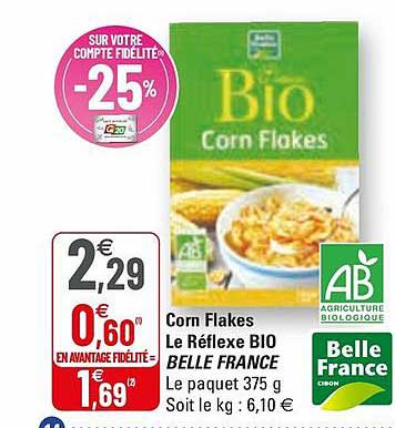 corn flakes le réflexe bio belle france