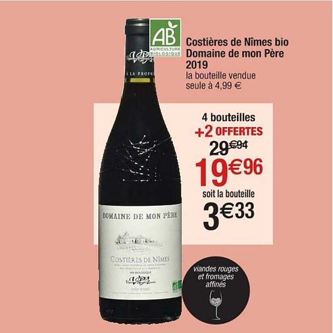 costières de nîmes bio domaine de mon père 2019