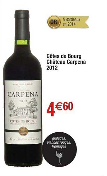 Côtes De Bourg Chateau Carpena 2012