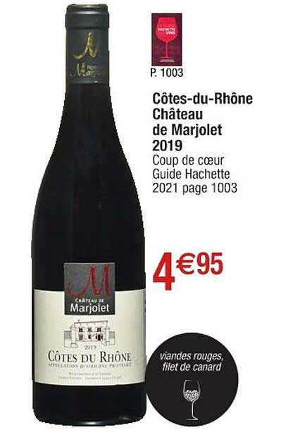 côtes-du-rhône château de marjolet 2019