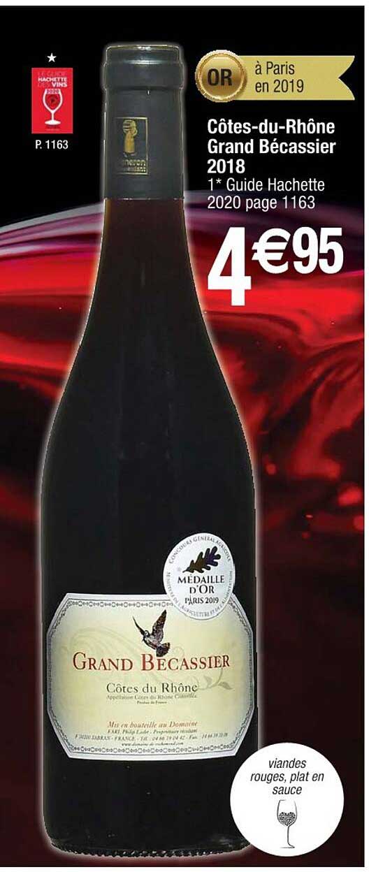 côtes-du-rhône grand bécassier 2018