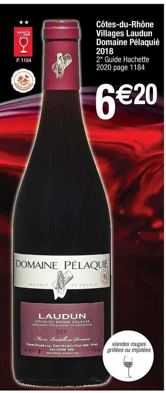 côtes-du-rhône villages laudun domaine pélaquié 2018
